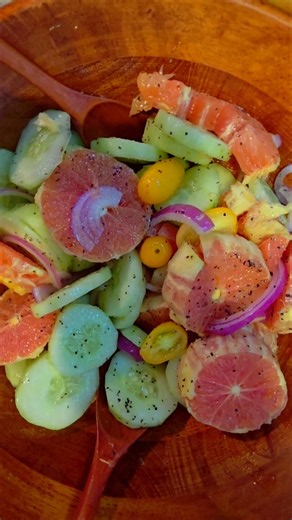 Garden-to-Table Cucumber & Blood Orange Salad 🥒🍊 Fresh Summer Salad