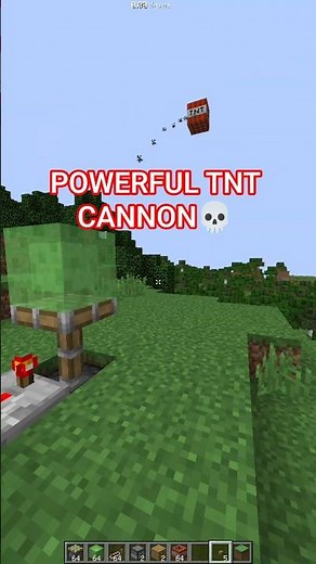 How to make Simple TNT Cannon in Minecraft 💪🏻 #minecrafttutorial
