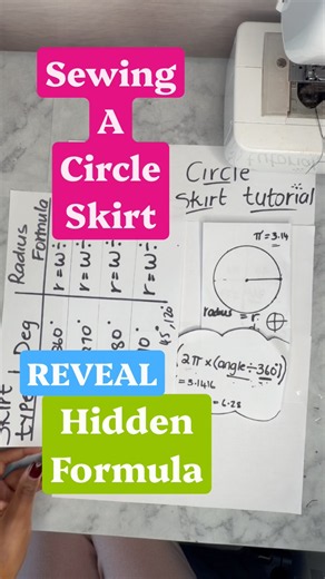 How to sew a circle skirt for beginners / formula for sewing