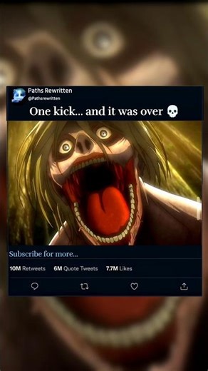Female Titan vs Eren 😳 One Kick Was Enough… | AOT |#aot#attackontitan#eren