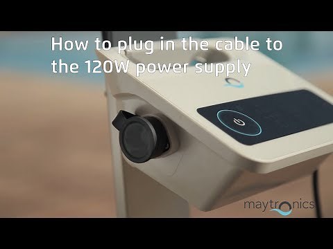 Maytronics Dolphin - How to plug in the cable to the 120W power supply