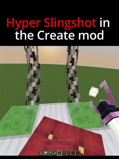Building a Hyper Slingshot in the Minecraft Create Mod
