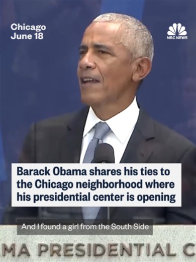 At the dedication ceremony of the Obama Presidential Center, Barack Obama shared his personal ties to its location in Chicago’s South Side.