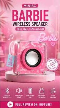MINISO Barbie Speaker Review in Pakistan 🇵🇰 | Sound Test & Honest Review