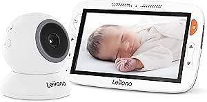 Levana Alexa 5” LCD Video Baby Monitor with 12 Hour Battery Life, Night Vision Camera, Feeding/Nap Timer, Two Way Intercom, Rapid Recharge Technology and Power Save Mode