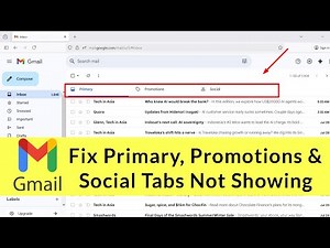 How to Fix Primary, Promotions and Social Tabs Not Showing in Gmail?