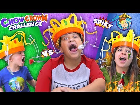 CHOW CROWN CHALLENGE! w/ Hot Sauce Edition (FUNnel Family Challenge Vision)