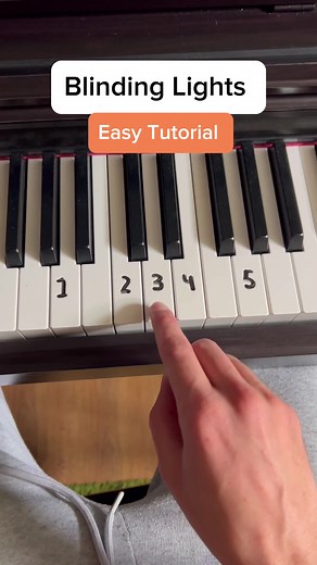 Easy Blinding Lights Piano Tutorial for Beginners