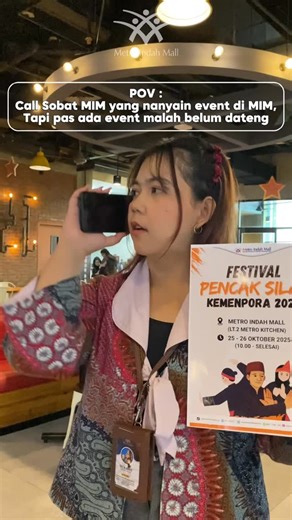 Metro Indah Mall on Instagram: "😋 Siapa nih yang kemarin tanya, di MIM ada event apaa? Yuk sobat, jangan sampai ketinggalan! 🎉 📅 Tanggal 25 & 26 Oktober 2025 📍 Lokasi : Metro Kitchen – Second Floor, Metro Indah Mall Seru-seruan bareng dan nikmati keseruannya cuma di #MetroIndahMall 🤗 #SobatMIM #EventMIM #MetroKitchen #BandungEvent #WeekendSeru #MallBandung #MIMMoment"