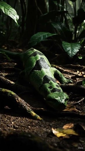 Giant Snake Moves Through Jungle | Massive Snake in the Wild #anaconda #nature