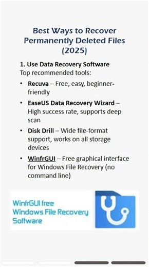Learn proven methods to recover permanently deleted files in 2025. #filerecovery