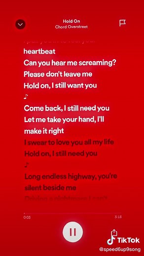 hold on, i still need you ☹️💔 #holdon #chordoverstreet #speedupsong #speedup #speedsong #fyp #69