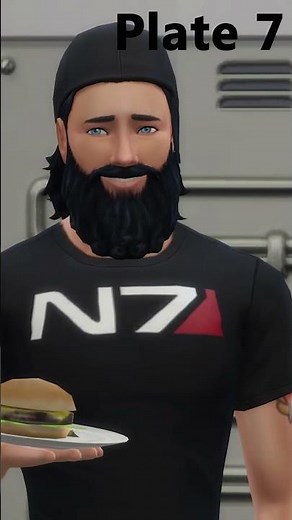 I Made One Sim Eat 100 Hamburgers #thesims4 #expriment #funny