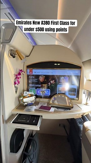 Emirates New First Class A380 (Retro Fit) for under $500 using points