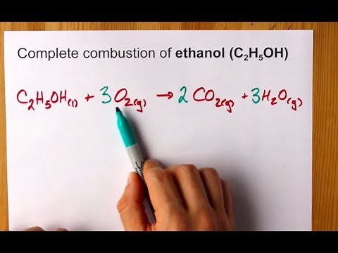 Complete Combustion of Ethanol (C2H5OH) Balanced Equation