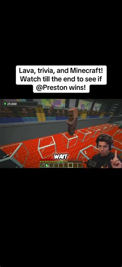 Lava, trivia, and Minecraft! Watch till the end to see if @Preston wins! Full video on #PrestonPlayz YouTube channel #paidpartner #minecraft #minecraftmemes #gaming @Preston