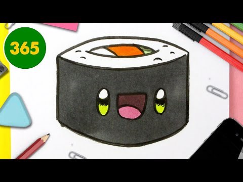 HOW TO DRAW A CUTE SUSHI KAWAII