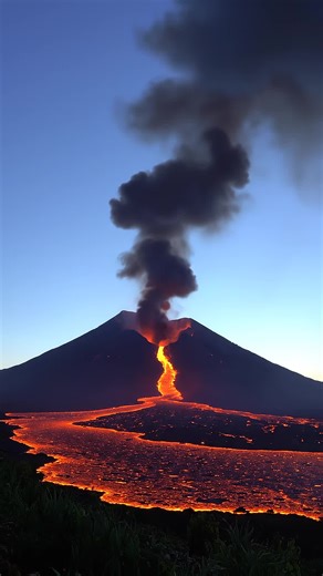 Crazy volcano eruption!! #wow #volcano #nature #fyp | volcano eruption