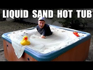 Engineer Mark Rober Creates a Liquid Sand Hot Tub