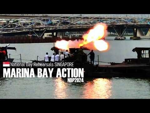 Singapore 🇸🇬 NDP 2024 - National Day Parade - Action on the Marina Bay (6 July) [4K]