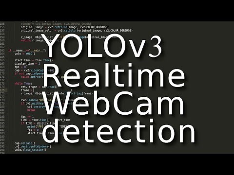 Testing YOLO v3 real time object detection with WebCam