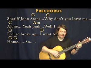 Sloop John B (Traditional) Strum Guitar Cover Lesson in G Major with Chords/Lyrics
