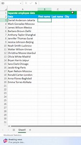 Separate employee data in excel | Time to Office