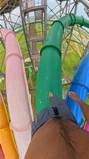 bella ciao walking on the edge of waterslide pov