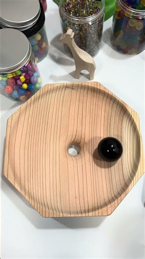 手作り木製漏斗☆くるくる回るボールASMR③ #ピタゴラスイッチ #marblerun #viral #satisfying