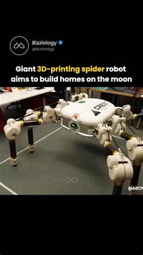 Bizziology on Instagram: "Meet Charlotte the giant spider robot that can 3D print entire buildings! Created by Sydney-based startup Crest Robotics, Charlotte can process raw materials on-site and build large structures with precision and speed. And soon, this high-tech spider might crawl its way to the Moon, where it’s set to help construct habitats for future space missions. PS - If we’re in the A.I. gold rush, why not capitalize on it? All you have to do is build and run profitable Instagram S