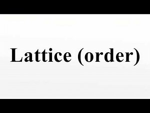 Lattice (order)