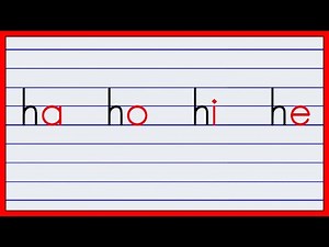 les syllabes en français avec la lettre h minuscule en écriture script