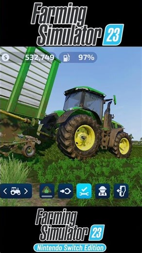 FS23 Realistic Tractor Work 🚜 Grass Harvesting 🔥 #Shorts #viral