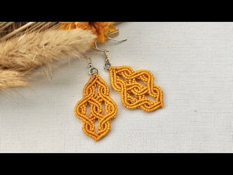 DIY Macrame Earrings | Celtic Pattern | Step by step tutorial | #diy #macrame