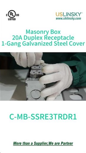 How to Install 1-Gang Masonry Box 1 20A Duplex Receptacle and 1-Gang Galvanized Steel Cover