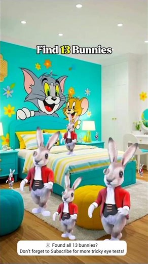 90% Fail This Eye Test! Find 13 Bunnies 🐇 #shorts