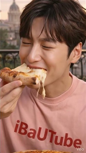 “Too Delicious?! 🍕 Lee Min Ho Look-Alike Pizza Mukbang 🔥”