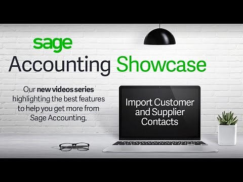 Sage Accounting Import Customer and Supplier Contacts