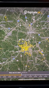 95K views · 619 reactions | Cool video of departures and arrivals into Atlanta today. You can definitely see when the peak travel times in this sped up video I made. | Combat Learjet | Facebook