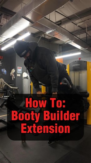 Eric Barrera | Health & Fitness Coach on Instagram: "Grow your butt with the @bootybuilder.official extension: 1. Set up the pad so the top is right below your hip crease. You done want it too high and limit range of motion or too low and put too much pressure on the quads. 2. Grab the handles, keep your arms straight and lats engaged. 3. Squeeze your glutes and hamstrings to bring yourself up to make your body a straight line. Do NOT go higher and put unnecessary pressure on your lower back. 4.