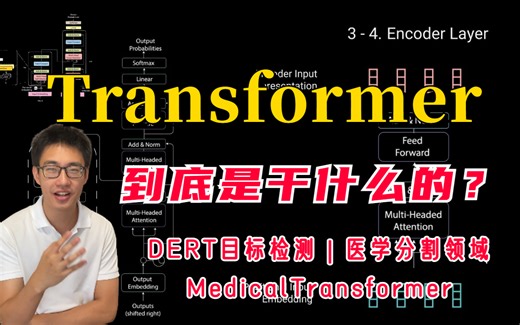 Transformer到底是干什么的？深入浅出Transformer模型，跨界CV做分割：DERT目标检测｜医学分割｜MedicalTransformer