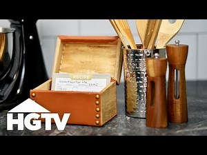 DIY Leather Recipe Box | HGTV