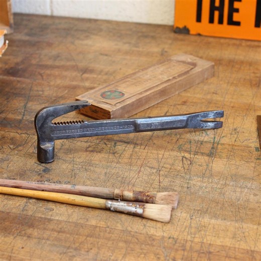 C.1920s Antique Multi-tool Drop Forged Steel Hammer/ Nail Puller/ Crowbar - Etsy