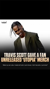 #TravisScott gave this fan who was rapping with him unreleased ‘Utopia’ merch & his Air Jordan 1 Low’s that he was wearing 🤯🔥 | lyrical