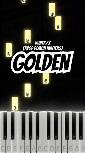 HUNTR/X - Golden (Piano Tutorial) #shorts #Huntrix #Golden #Ejae #KPopDemonHunters