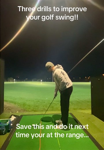 Three drills to improve your golf swing in 2026!! Save it and give them a try and drop me a follow for more golf tips!! #golf #golftiktok #golftok #range #dailygrind