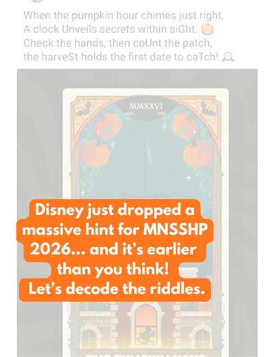 Disney's Spooky Season Teaser: August 7th MNSSHP?