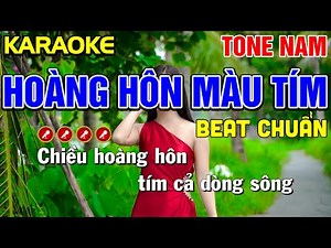 HOÀNG HÔN MÀU TÍM Karaoke Nhạc Sống Tone Nam | Tình Trần Organ