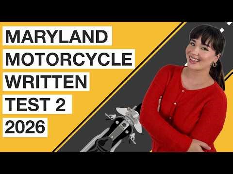 Maryland Motorcycle Written Test 2 2026 (50 Questions with Explained Answers)