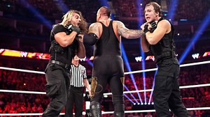 The Undertaker and Team Hell No team up to take on the dominant Shield in a Six-Man Tag Team Match: Courtesy of Peacock and WWE Network. | WWE